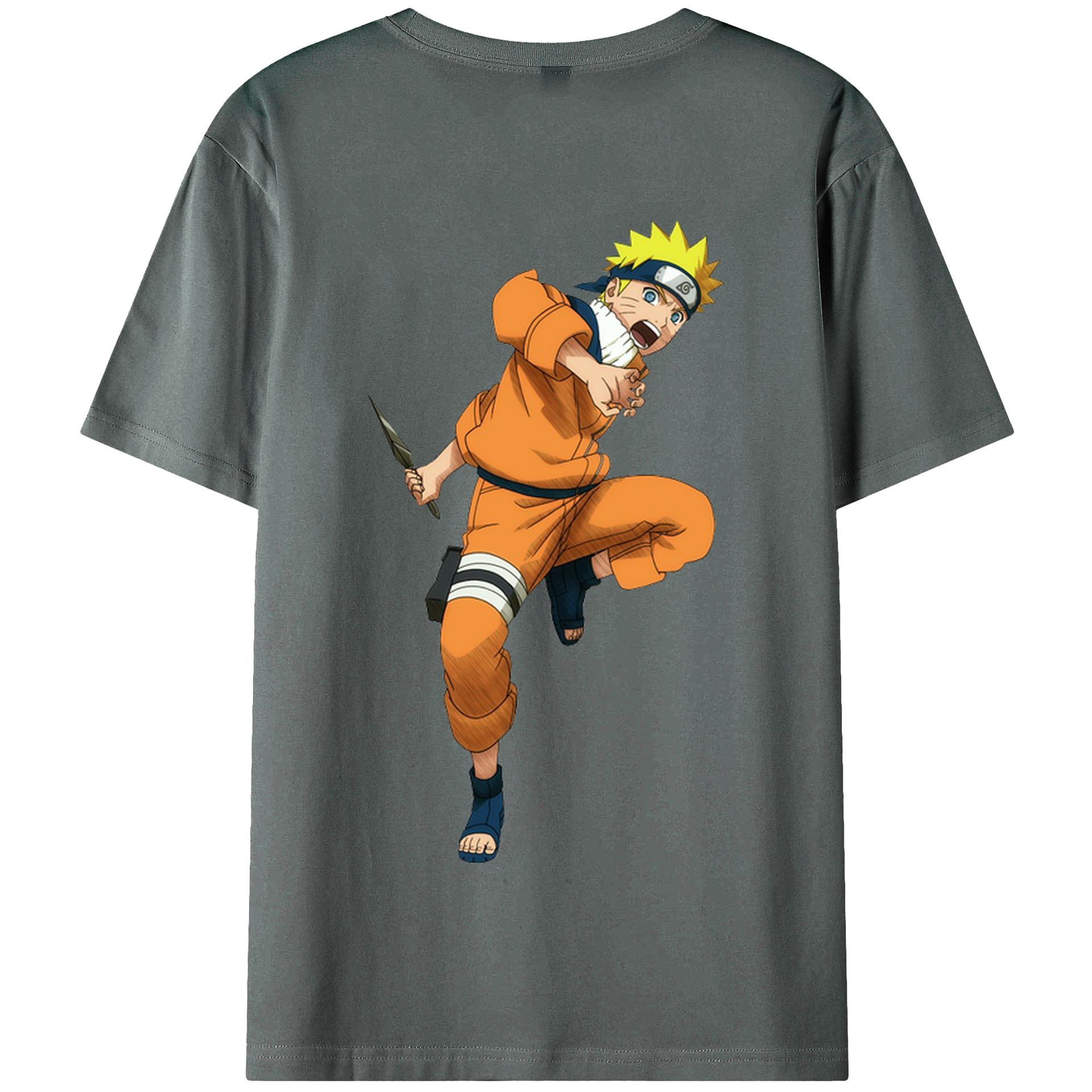 （画像用） NARUTO -ナルト- うずまき ナルト Uzumaki Naruto 綿100％半袖Tシャツ（背面プリント）